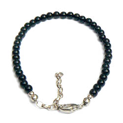 Zilveren armband onyx